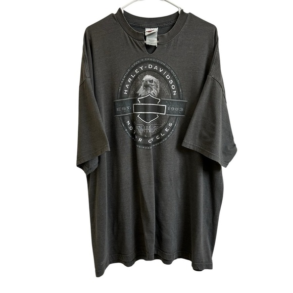 Harley-Davidson Motorcycle Bike Eagle Graphic T-shirt Made in USA Men's Size 3XL - Picture 1 of 11